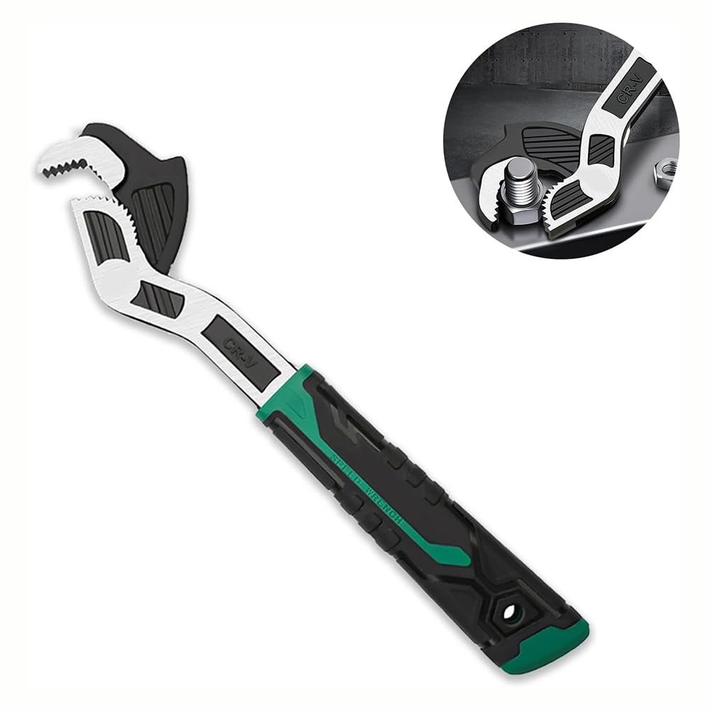 Vkyipg 6Inch Adjustable Wrench,Auto Size Adjusting Wrench,Self-Adjusting Quick Wrench,Multi-Size Spring Adjustable Wrench - Image 3