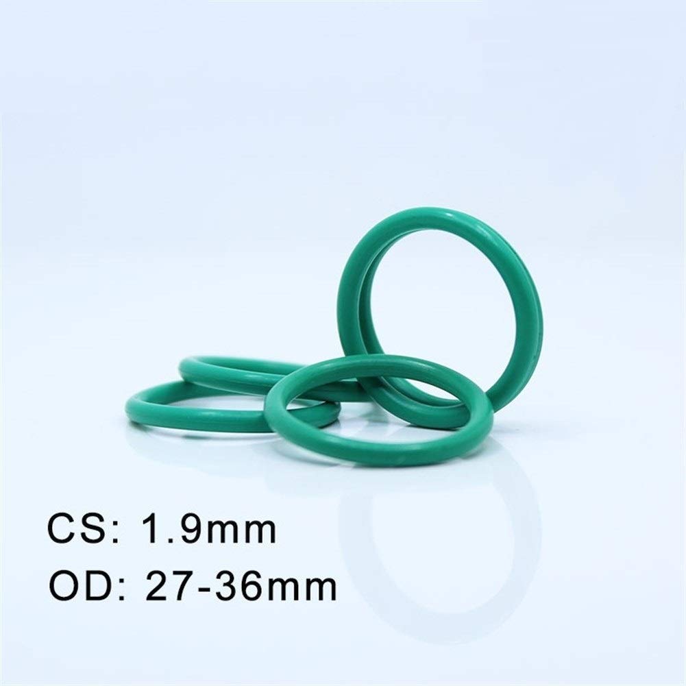 Juntas tóricas CS1.9mm 50PCS FKM Caucho O Anillo OD27 / 28/29/30/31/32/33/34/35 / 36x1.9mm O-Ring Sello de Aceite Gasket flúor O Anillo Verde JIYAMI´EN EL (Size : FKM OD29x1.9mm 100PC)