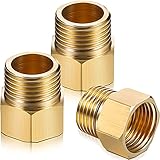 Hotop 3 Pieces Brass Pipe Fitting Metal Reducer Adapter Brass Fitting Converter Adapter for Machine...