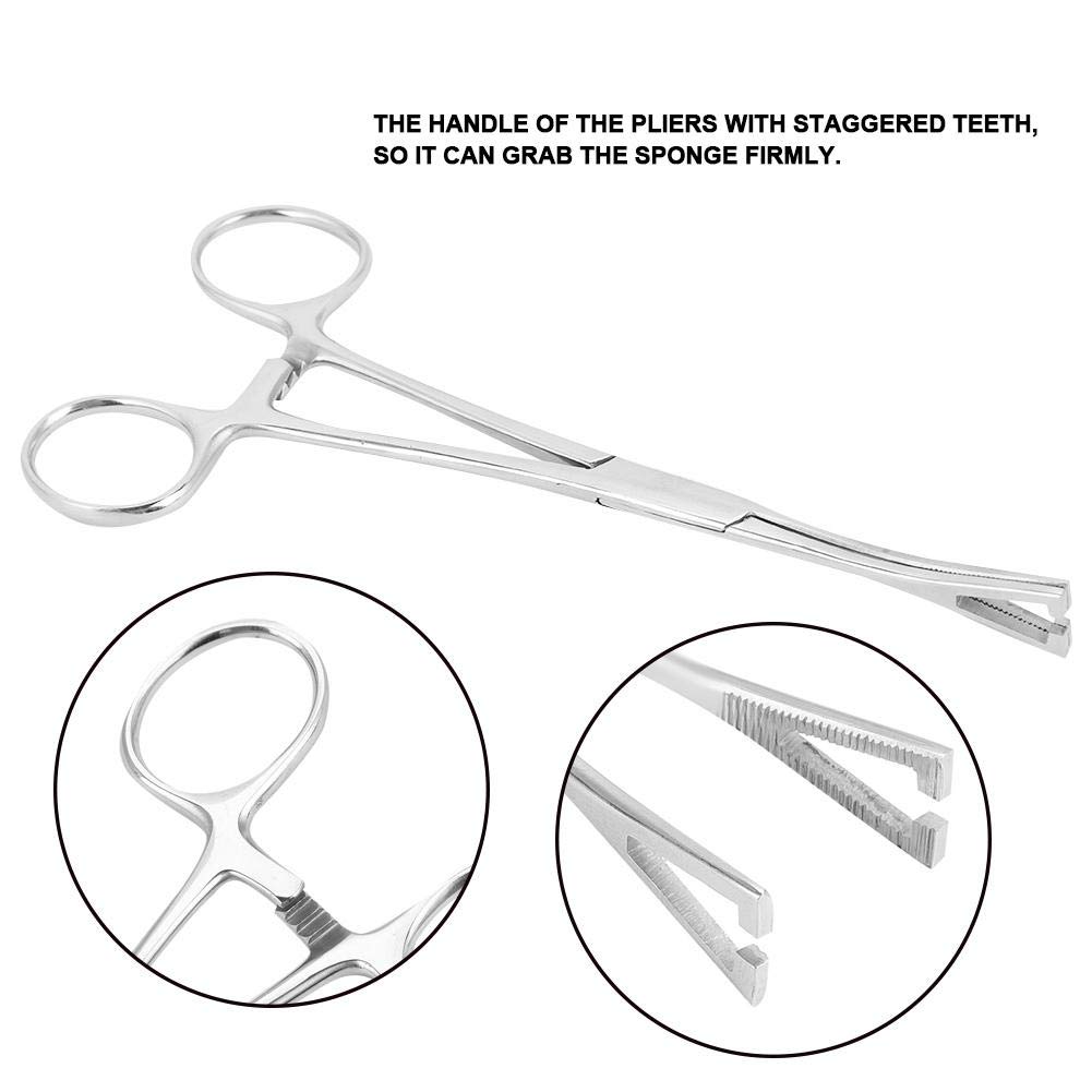 Piercing Pliers Tool Ear Lip Navel Nose Tongue Septum Sponge Forceps Clamp for Professional Use