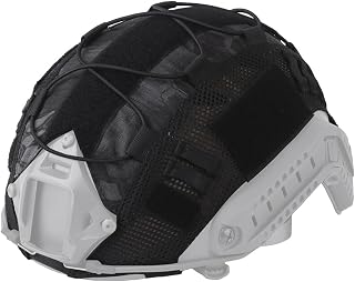 Tactical Helmet Cover, Camo Cloth Cover for Airsoft Fast Helmet with Velcro, Nylon Loops & Shock Cord for Military, Army, Hunting, Shooting, and Paintball Games, Size 10.2'x16.5'
