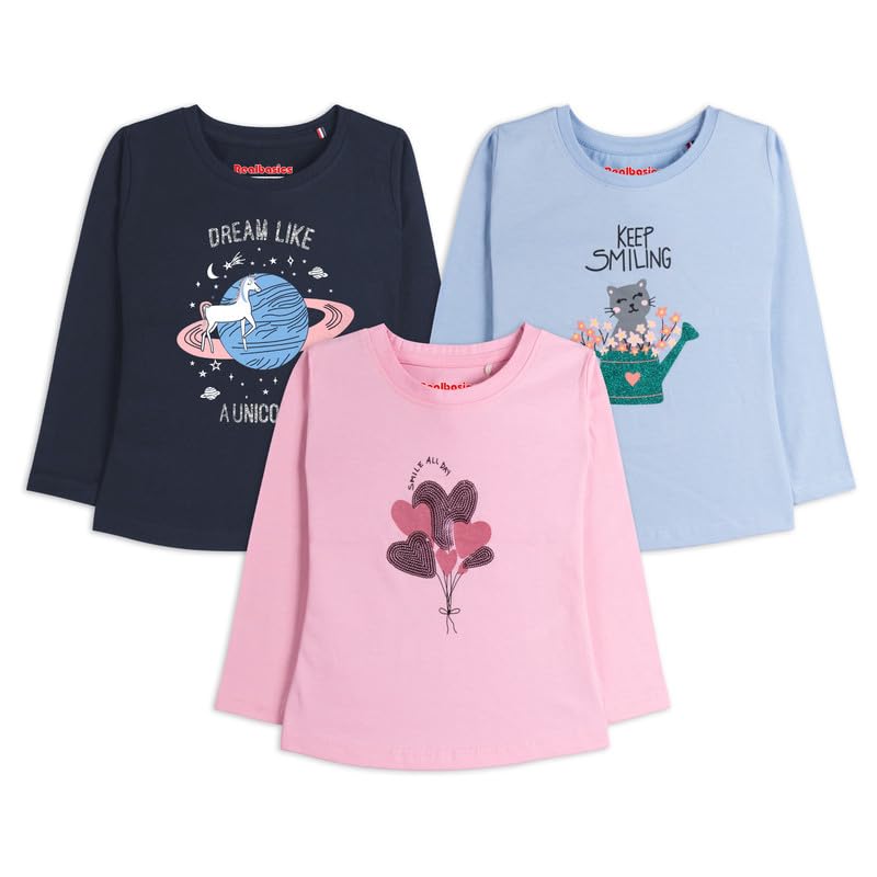 Real Basics Girls Regular Fit Full Sleeves Tshirt (Pack of 3) - Review, Price and Buying Guide