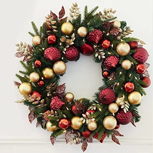 Guirlande de Noël premium aux baies rouges et pommes de pin naturelles