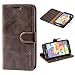 Produktbild Mulbess Handyhülle für Samsung Galaxy S5 Hülle, Leder Flip Case Schutzhülle für Samsung Galaxy S5 Neo Tasche, Vintage Braun