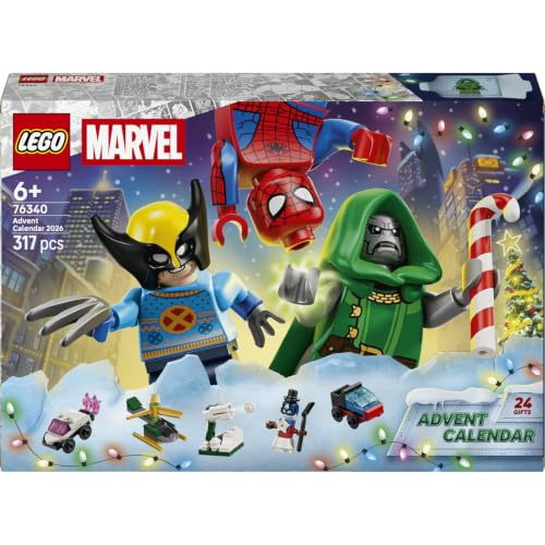 LEGO Marvel Adventskalender 2026 | 76340 | Spielzeug ab 6 Jahren für Jungen...