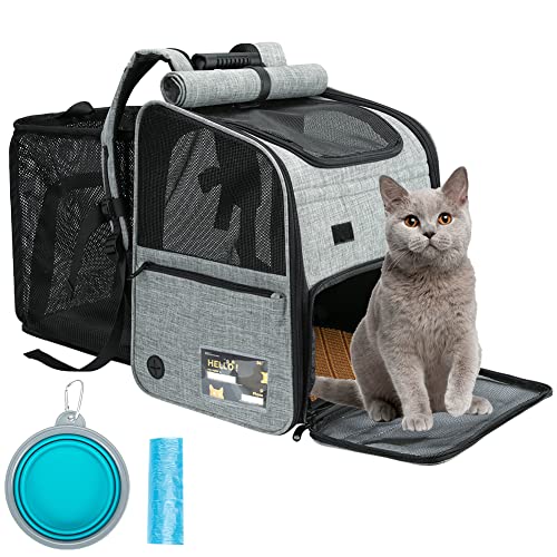 Cat Carrier Backpacks,Expandable Cat Carrier With Breathable Mesh,Dog Backpack Carrier For Small Dogs,Hold Pets Up To 18 Lbs #TOP25
