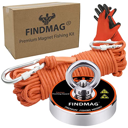 Magnet Fishing Kit, 500 LB Pull Force Neodymium Magnet