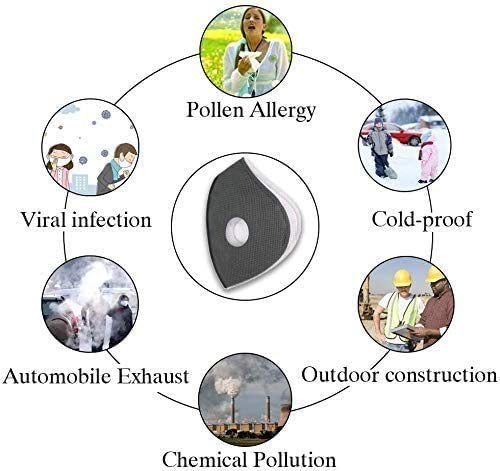 30 Pcs Activated Carbon Filters Anti Dust Replacements Parts For Mask Most Sport Bicycle Cycling Face Filters With 8 Exhaust Breathing Valves Replacement #TOP5