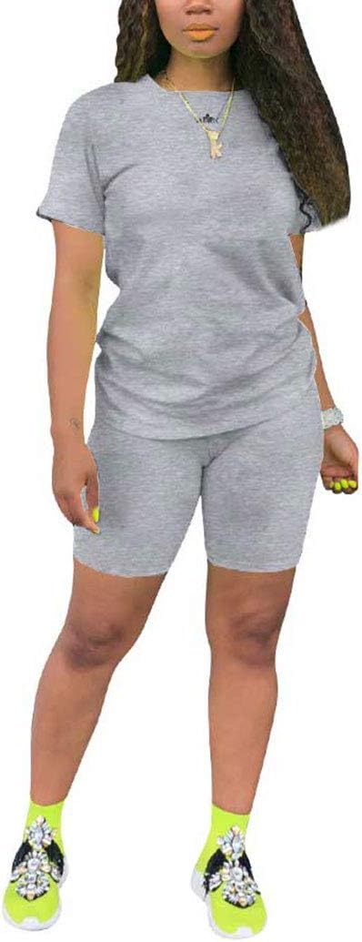 TOPONSKY Womens 2 Piece Sports Outfit Tracksuit Shirt Shorts Jogger Bodycon Sets - Image 2