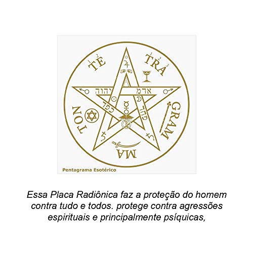 Placa Radiônica Pentagrama Esotérico