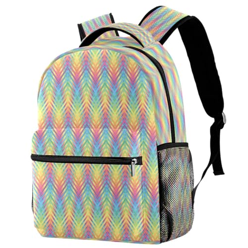 Sac à dos fille ado pixel art multicolore pour collège et grand voyage