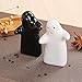 Salt and Pepper Shakers Cute Decorative Novelty Hugging Shakers Couple Set Black and White Modern and Vintage Hug Design Easy to Refill and Dispenser Shaker Set