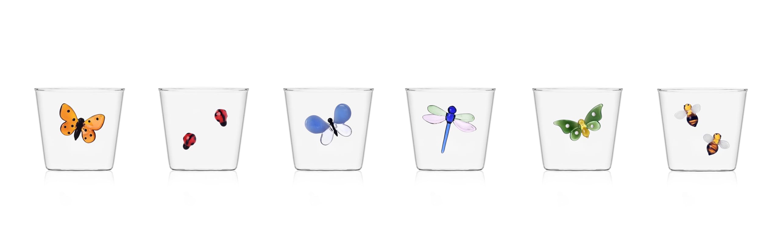 Ichendorf Milano Tumbler Biedronka | Kolekcja Garden Picnic | 35 cl | Szkło borokrzemowe | Ręcznie robione