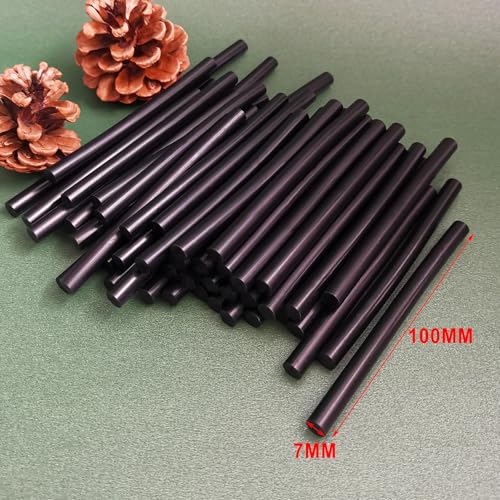 Raintwo 50 Stück Heißklebestifte 100mm x 7mm Schwarzer DIY Heißklebesticks für Heißklebepistole