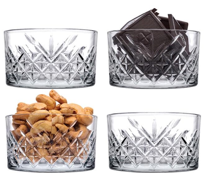 Queensway Home & Dining 250ml Glass Mini Dessert Snacks Nuts Ice Cream Serving Bowls Party Dishes