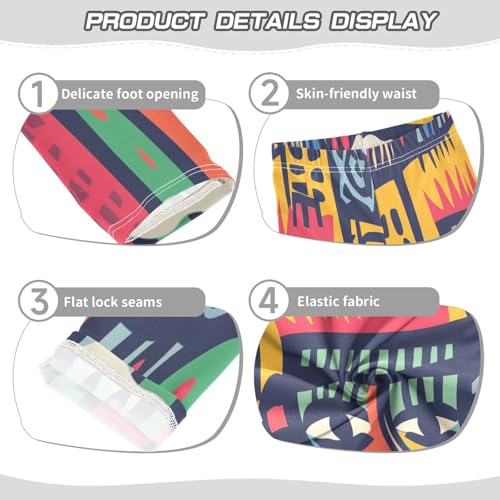 African Face Graphic Tribal Girls Casual Leggings for Kids Printed Long Pant Bottoms Stretch and Soft3