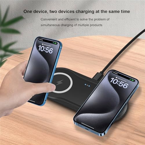 Double chargeur sans fil induction compatible iPhone et Galaxy - 3
