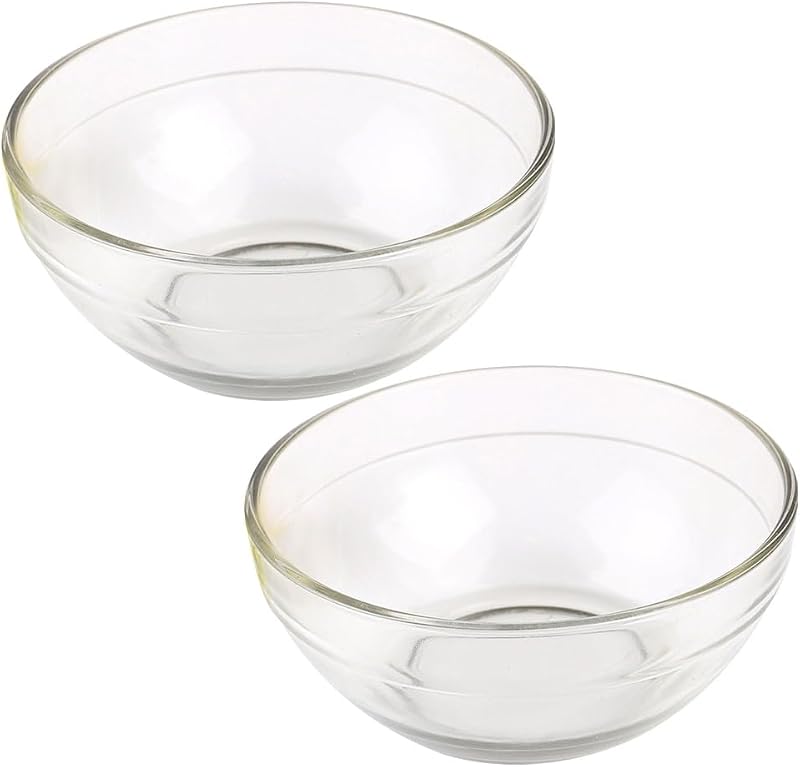 luzen 2 tigelas de vidro para mistura de máscaras faciais, transparentes, 90 mm