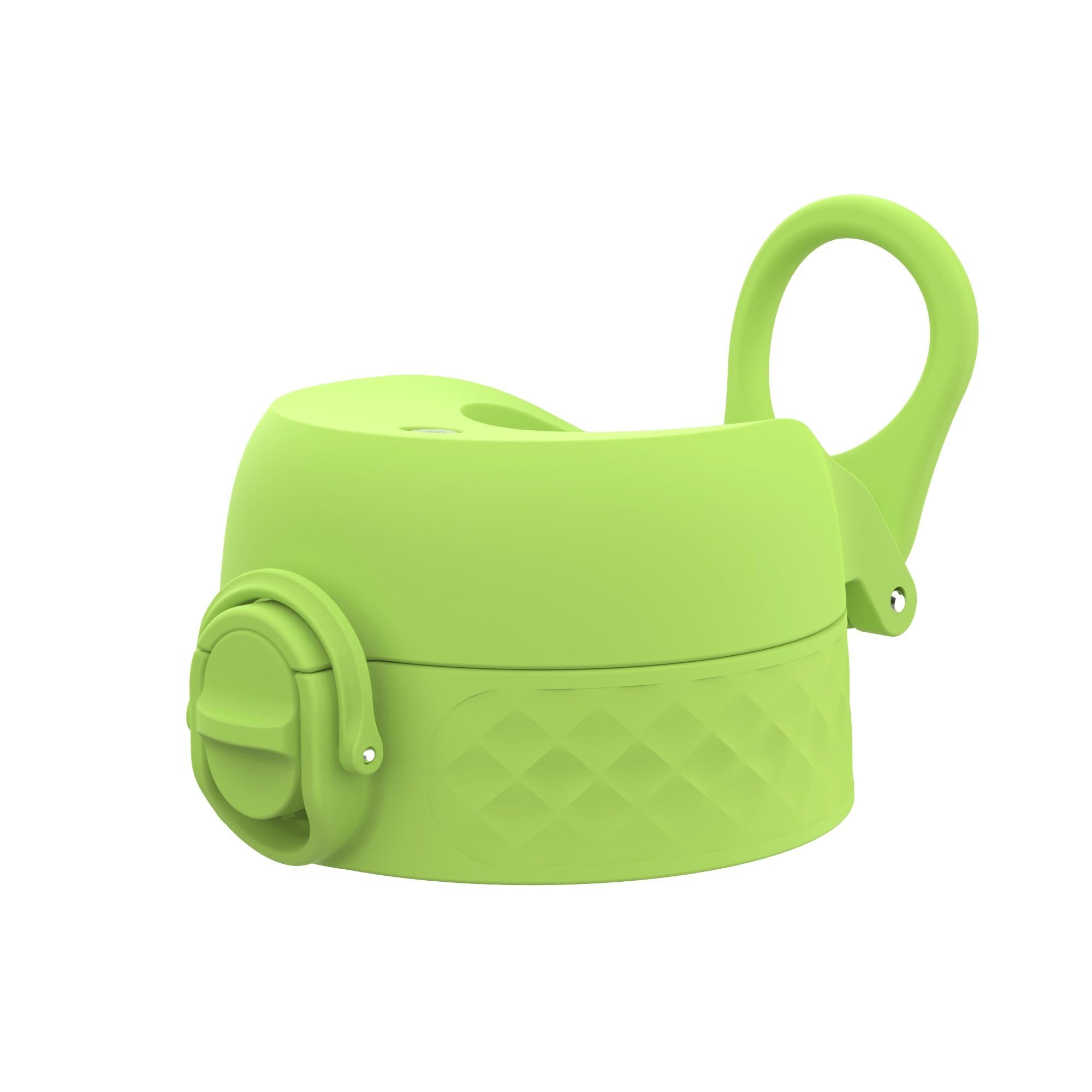 ION8 Leak Proof Replacement OneTouch 2.0 Water Bottle Lid, Leak Proof, Easy to Open, Secure Lock, Dishwasher Safe, BPA Free, Hygienic Flip Cover, Carry Handle, Easy Clean, Large, Green