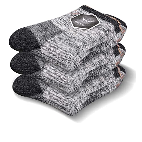 Image of FEIDEER Men's Women's Hiking Walking Socks, Unisex Moisture Wicking Cotton Cushion Ankle Quarter Crew Socks with Arch Support