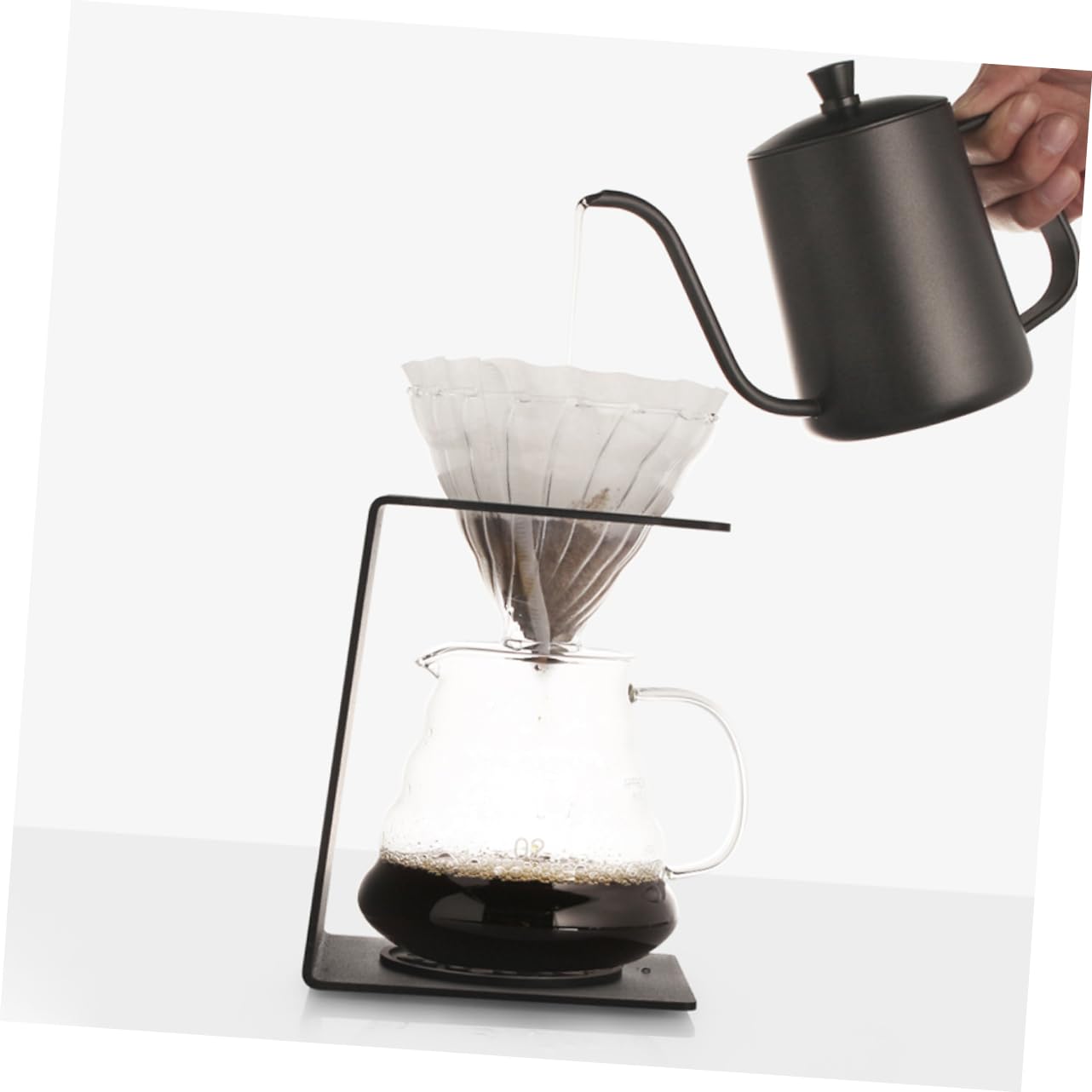 Angoily Standbehälter Zum Aufstellen Des Filtertrocknerständers für Den Kaffeetropferhalter Kaffeezubehör Filtertassengestell