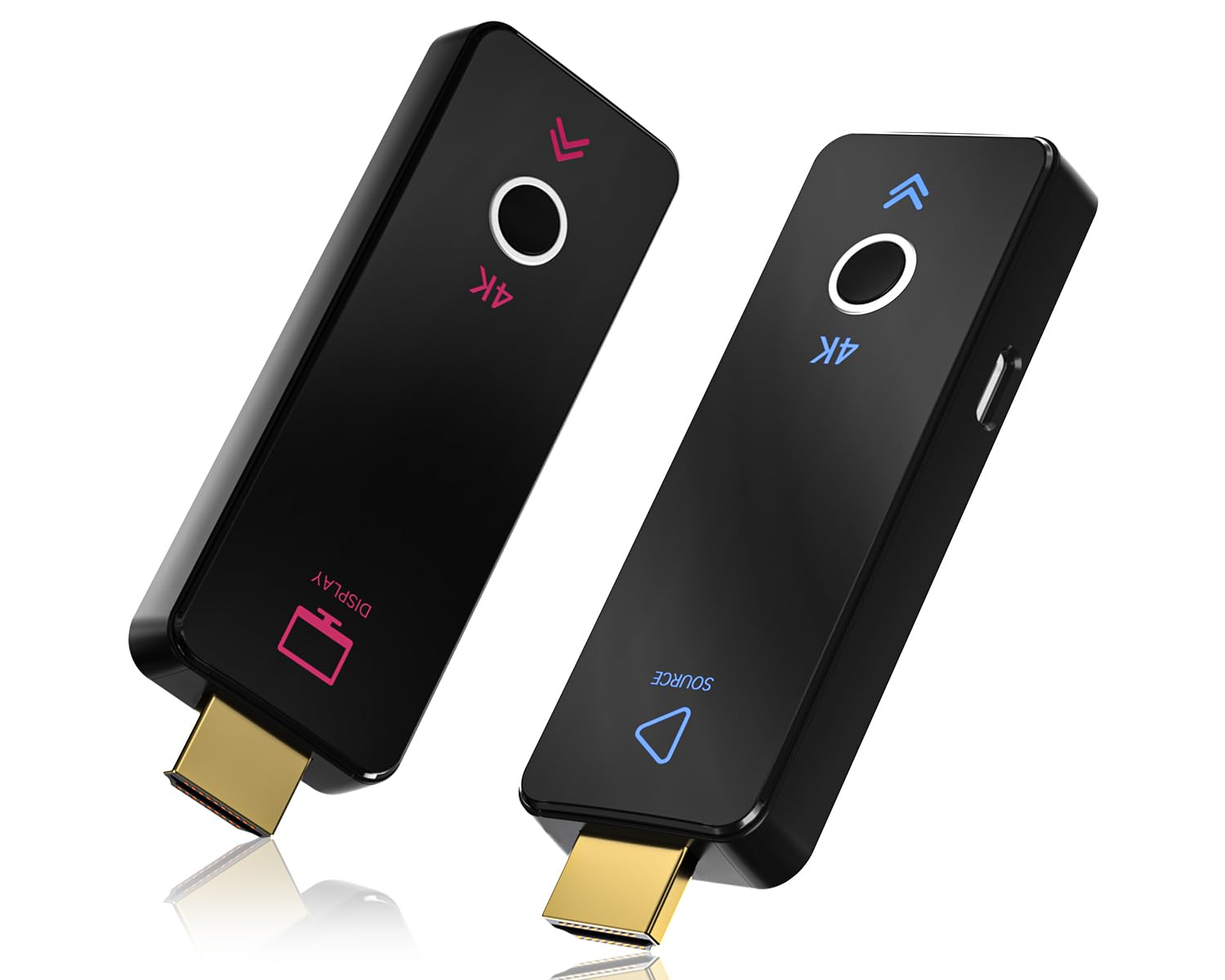 Wireless HDMI Transmitter und Receiver 50M, 5G Plug & Play, Tragbares Kabelloses HDMI Extender Kit für 4K@30Hz Eingang 1080P Ausgang, zum Streamen von Video und Audio zum Monitor von Laptop/TV Box/PC
