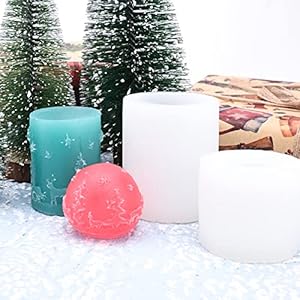2 Stück Kerzen Gießform Weihnachtskerzenform Weihnacht Kerzenform Silikon DIY Silikonform für Kerzenherstellung, DIY…