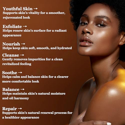 Kalani Glow African Black Soap– Raw African Black Soap Bar Moroccan Black Soap Hydrates Dry Skin for All Skin Types, Supports a More Even-Looking Skin Tone for Face & Body Wash