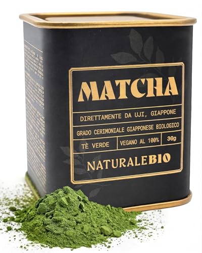 NaturaleBio Tè Verde Matcha Biologico in Polvere...