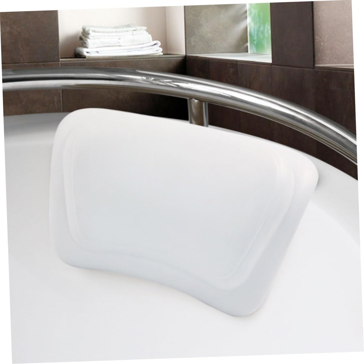 Cuscino Bagno PU con Ventose Cuscino per Bagno Morbido Spa e Colore