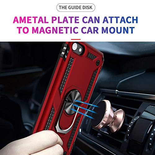 Ulak Compatible With Ipod Touch 7 Case/Ipod Touch 6 Case With 2 Hd Screen Protectors, Hybrid Rugged Shockproof Cover With Built-In Kickstand For Ipod Touch 7Th/6Th/5Th Generation (Red) #TOP4