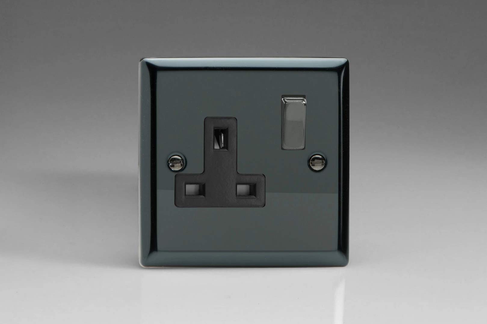 Varilight Iridium 1-Gang 13A Double Pole Switched Socket