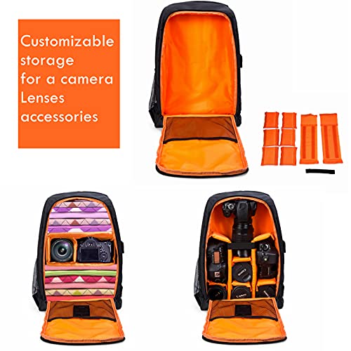 G-Raphy Camera Backpack Photography Bag With Laptop Room/Tripod Holder For Dslr Slr Cameras/Mirorrless Cameras,Flashes,Lenses And Other Accessories #TOP2