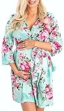 DOUBLE THE SPRINKLES Maternity Robe - Labor and Delivery Essential Nursing Gown for Hospital, Postpa