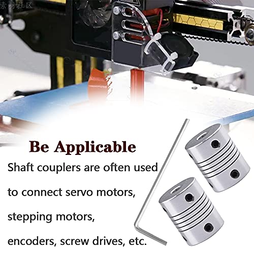 Ehooyau 7 Pcs Flexible Shaft Couplings 3D Printer Coupler Stepper Motor Coupler 5Mm*8Mm*25Mm For 3D Printer Extruder Parts #TOP7
