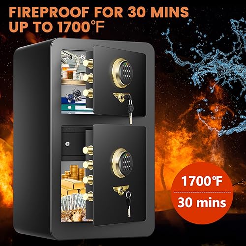 [2023 Upgraded] 4.7 Cu ft Extra Large Home Safe Fireproof Waterproof ...