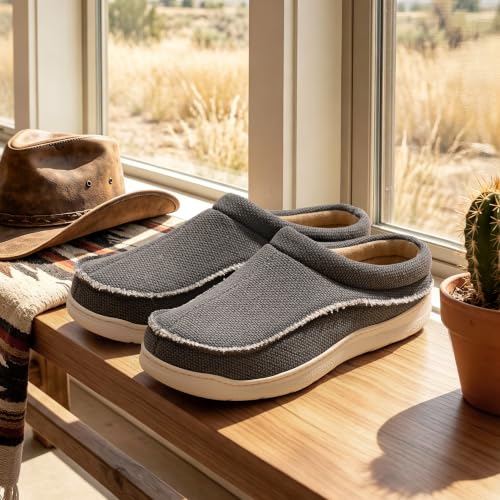 Image of Zigzagger Men's Slip On Moccasin Slippers Indoor Outdoor