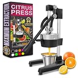 Cast Iron Manual Juicer, Heavy Duty Citrus Press for Lemons, Limes