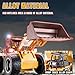 WANZRXX RC Front Loader Bulldozer 1:18 Scale Alloy Remote Control Construction Vehicle 9-Channel 2.4GHz Engineering Truck with Metal Bucket, 30-Min Runtime, All-Terrain 4WD for Kids 8+, 100ft Range