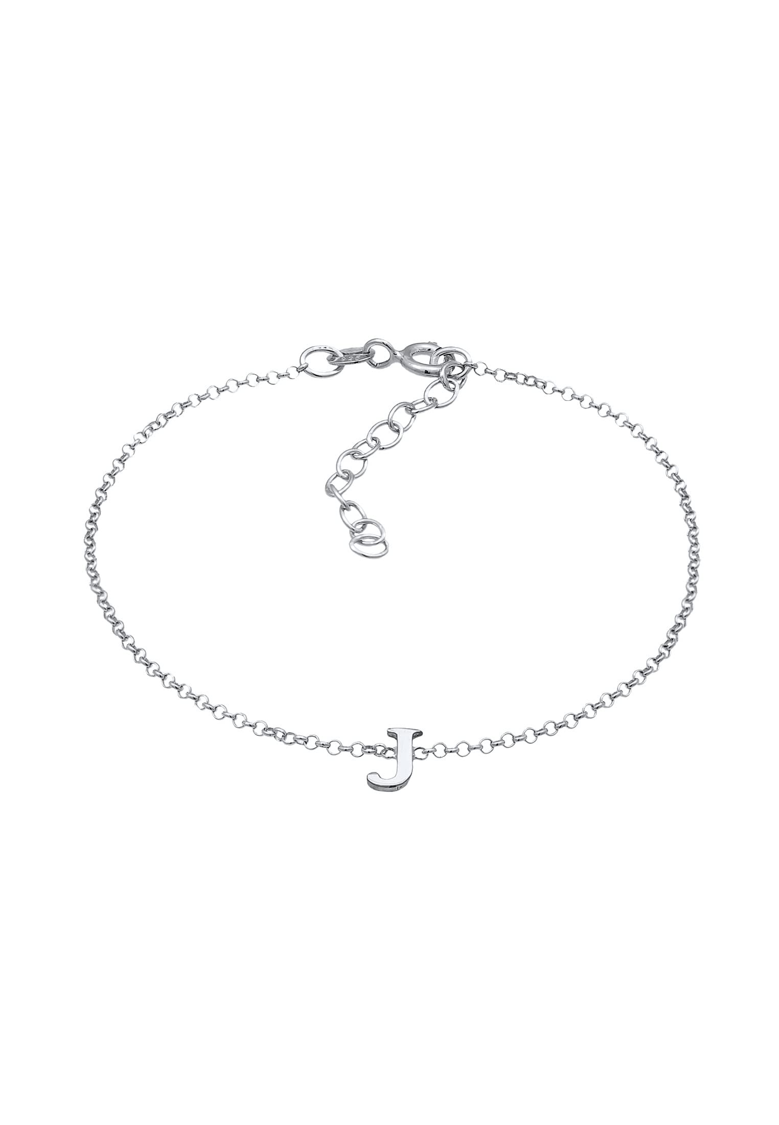 Elli Bracelet Ladies Pendant Letter J Basic In 925 Sterling Silver