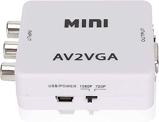 DAUERHAFT Conversor de áudio e vídeo para TV Set, conversor coaxial modulador RF 480p HDMI RF demodulador VHF adaptador de entrada de vídeo digital HD Identifica automaticamente a resolução