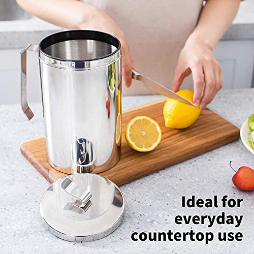 Joe & Leah Joe&Leah Kitchen Stainless Steel Compost Bin (0.52 Gallon) - Premium 304 Rust-Resistant Composter Countertop Bin With Metal Lid Bucket Pail Indoor Outdoor Table Food Waste Scrap Mini Small Large Bag thumb #4