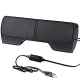 ELENKER Laptop Speakers, External USB Powered Mini Wired Portable Clip-on Computer Soundbar for Desktop PC Monitor Notebook Tablets TV (Renewed)