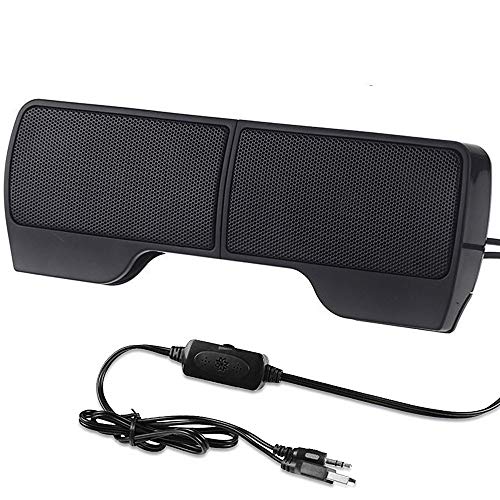 ELENKER Laptop Speakers, External USB Powered Mini Wired Portable Clip-on Computer Soundbar for Desktop PC Monitor Notebook Tablets TV (Renewed)