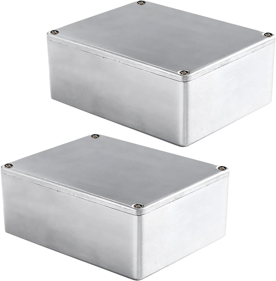 2Pcs 1590C Guitar Effect Pedal Case Diecast Metal Aluminum Stomp Box Case Enclosure Electronics Project Box Enclosure with Screws 120mmx94mmx56mm 4.72" x 3.7" x 2.2"