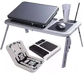 Mesa Dobrável Notebook Tablet 2 Cooler Mousepad Cabo USB