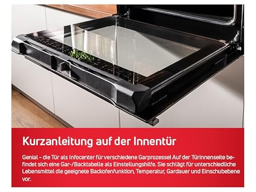 Amica SHC 11509 SM Standherd/Glaskeramikkochfeld und Elektro-Backofen / 50cm / Schwarz-matt/freistehend/mit Eco-Funktion, Ober-/Unterhitze uvm.
