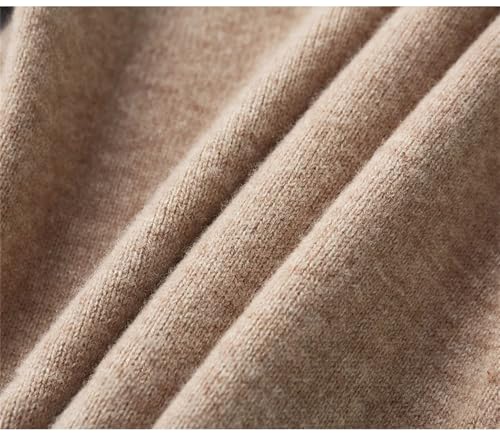 Men's Solid Wool Mock Neck Zipper Sweater Thickened Pullover Warm Casual Slim Sweater Base Layer Top4