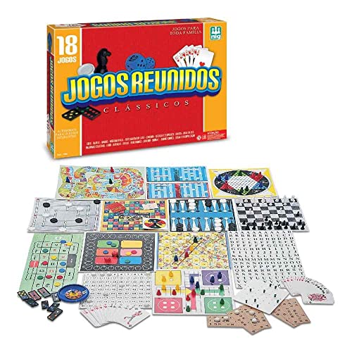 Nig Brinquedos Jogo de Tabuleiro 18 Jogos clássicos