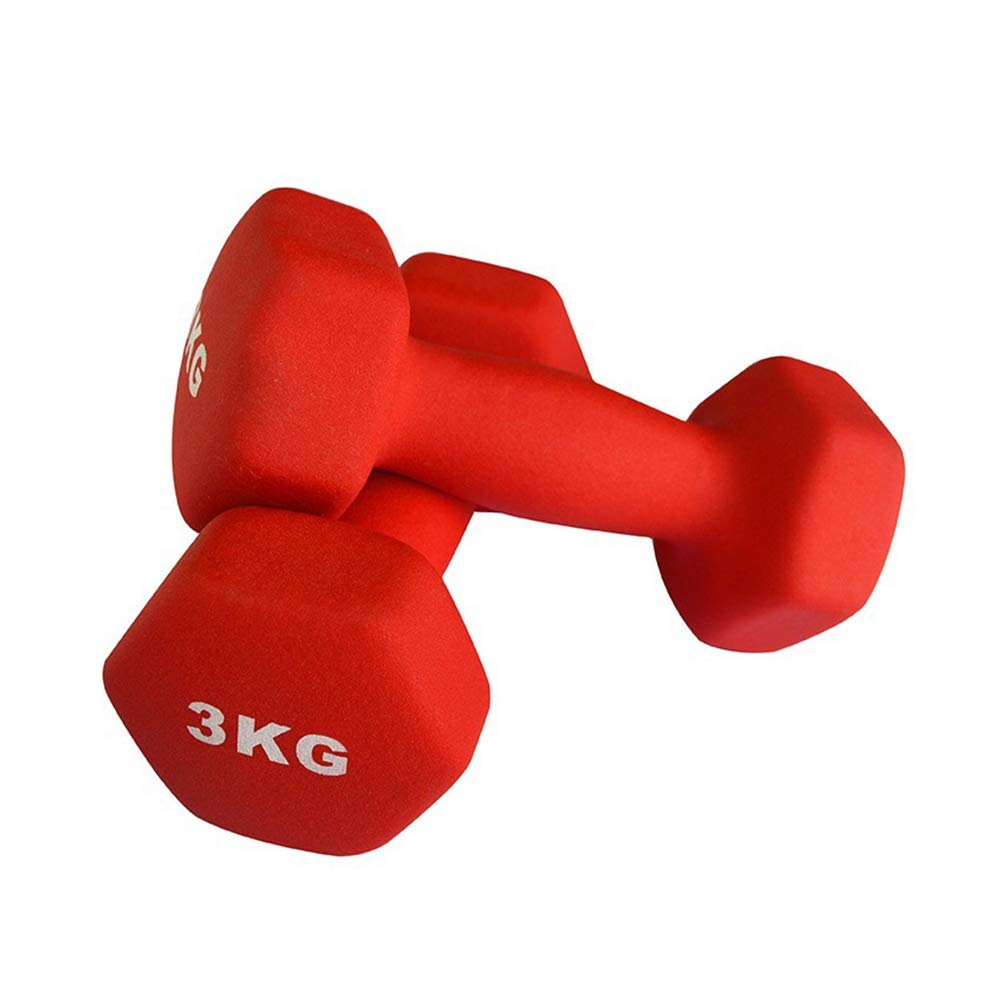 AKT Mancuernas Hex de Neopreno Conjunto (1 Par) - 0.5kg - 5kg Pesas de Entrenamiento Aeróbicos Yoga Entrenamiento de Fuerza Caminar Baile Fitness y Rehabilitación